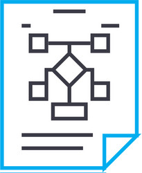 working scheme thin line stroke ico vector image