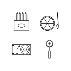 design and studio simple linear icon setsimple vector image