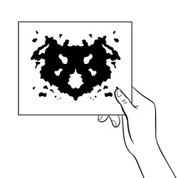 rorschach test coloring book vector