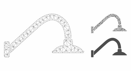 tap mixer mesh network model and triangle vector image