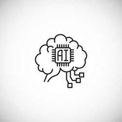 Ai related icon on background for graphic and web vector