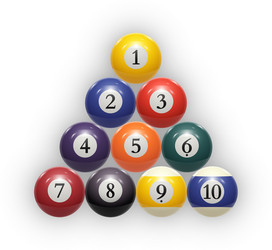 billiard balls on table eps 10 vector