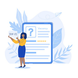 Concept hiring process can use for web banner vector
