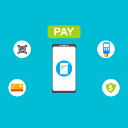 concept online and mobile payments for web page vector