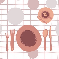 diner object set isolated on light backdrop vector image
