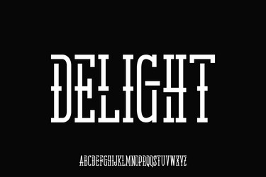 display alphabet font design suitable vector image