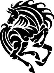 horse in tribal style Vector Image