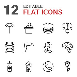 12 creative icons vector