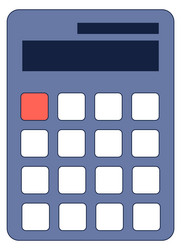 calculator color icon math device counting vector image