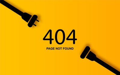 Modern 404 error page template for website vector