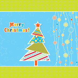 Template christmas greeting card vector