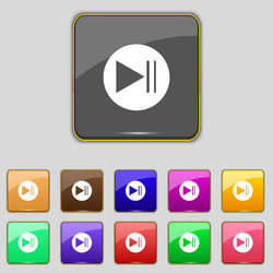 arrow sign icon next button navigation symbol set vector image