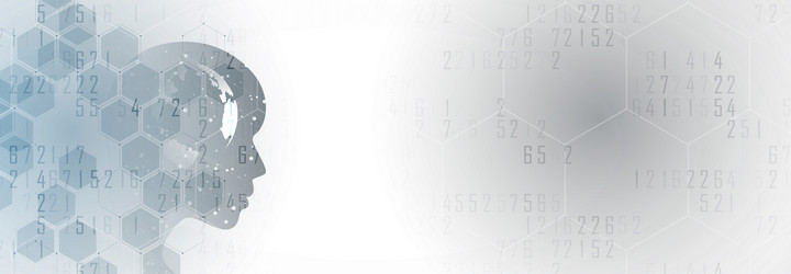Artificial intelligence technology web background vector