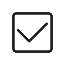 check mark icon in square stock image vector image