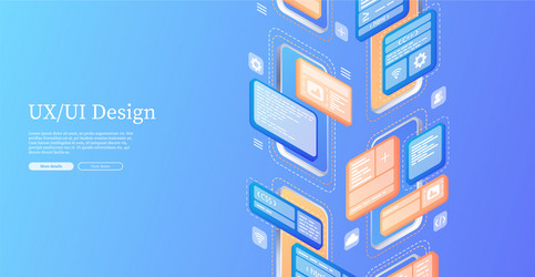 creates a custom design for mobile application vector image