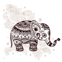 Ethnic Elephant Pattern Vector Image