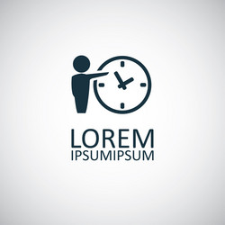 Businessman time watch icon for web and ui vector