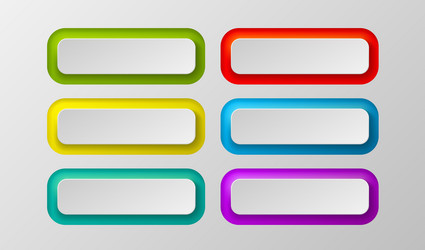 button color set minimal label message web vector image