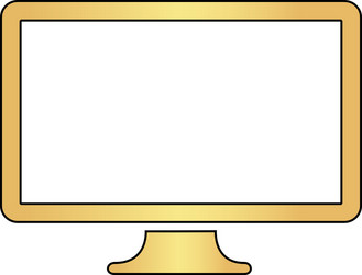 Monoblock pc computer symbol Royalty Free Vector Image