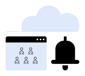 notification system with cloud integration vector image