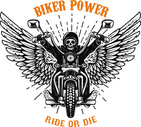 Skull Rider Motorcycle Emblem Vector Image