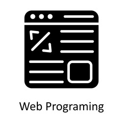 Web programming solid icon design vector