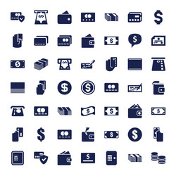 49 payment icons vector