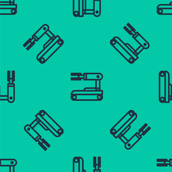 blue line robot icon isolated seamless pattern vector image
