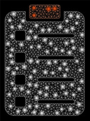 Bright mesh wire frame pad form with flash spots vector