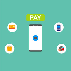 concept online and mobile payments for web page vector image