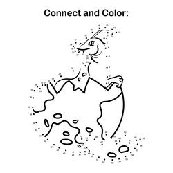 Connect the Dots Dinosaur Egg Vector Image
