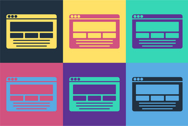 pop art ui or ux design icon isolated on color vector image