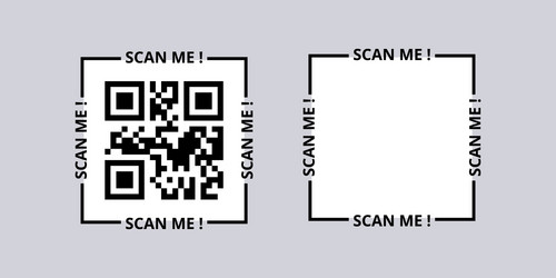 QR Code Scan Template vector image