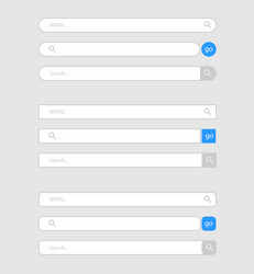 Search bar template for internet searching design vector