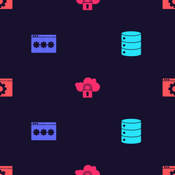 set server data web hosting password protection vector image