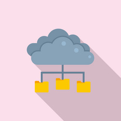 folder remote control icon flat style vector image