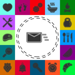 Sending mail or message icon envelope vector
