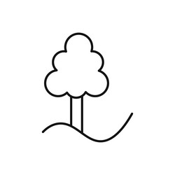 tree icon simple thin line vector image