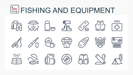 a set of icons from thin line vector image