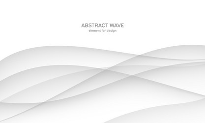 abstract white background with smooth gray lines vector image