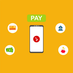 concept online and mobile payments for web page vector