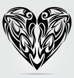 Heart shape tattoo design Royalty Free Vector Image