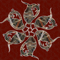 Lizard Patterned Psychedelic Texture vector