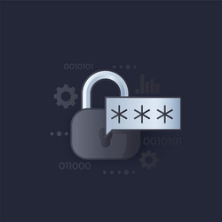 password access and cybersecurity icon vector