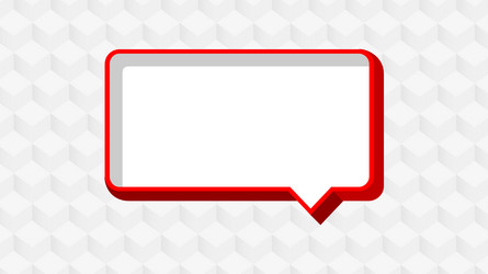 red dialog frame for copy space speech bubble vector image