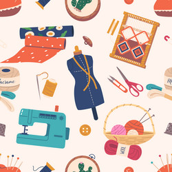 seamless pattern with tools for creating vector