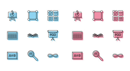 set line calculation paper clip xyz coordinate vector image