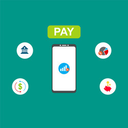 concept online and mobile payments for web page vector