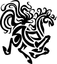 horse in tribal style Vector Image