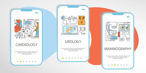 Mobile app templates concept Royalty Free Vector Image
